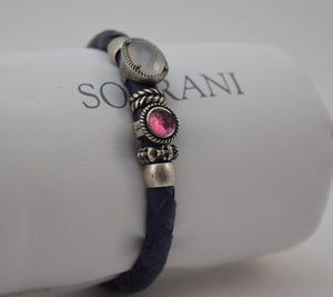 BRACCIALE PELLE DONNA SOVRANI ARGENTI LOVER LINE ref. J872S 