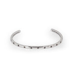 BRACCIALE IN ORO BIANCO 9 KT RODIATO E 17 DIAMANTI BLACK.