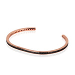 BRACCIALE RIGIDO DA UOMO IN ORO ROSSO 9 KT  E 89 DIAMANTI BLACK.